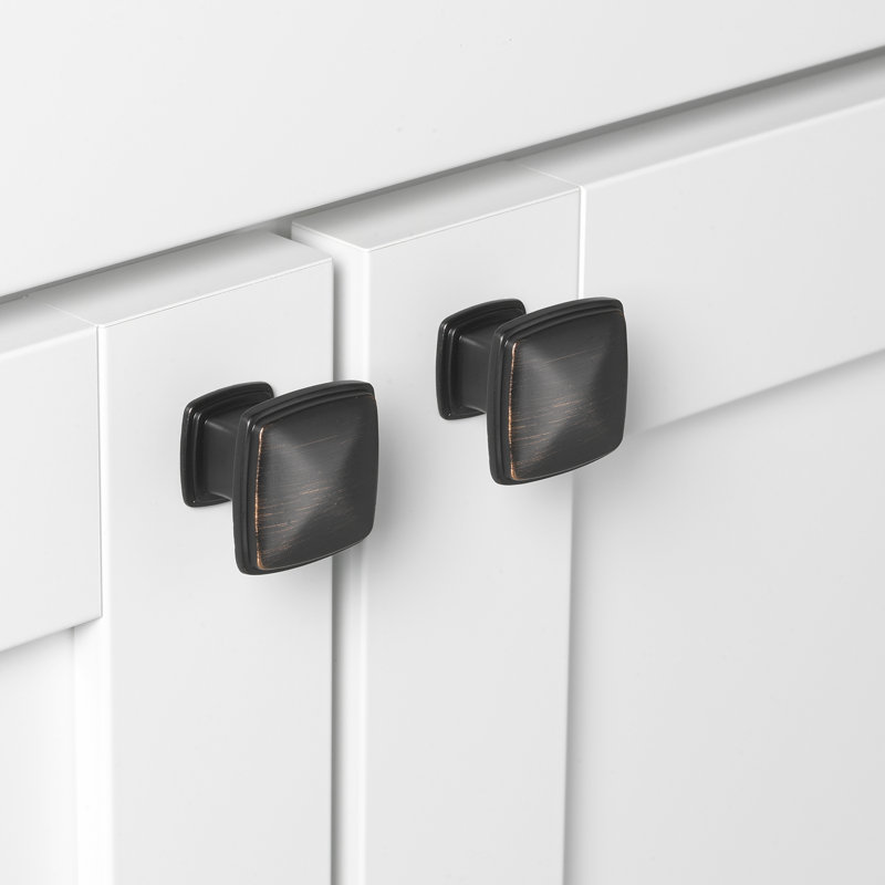Paquet multiple de boutons carrés de 1 1/4 po Deco, Bronze huilé