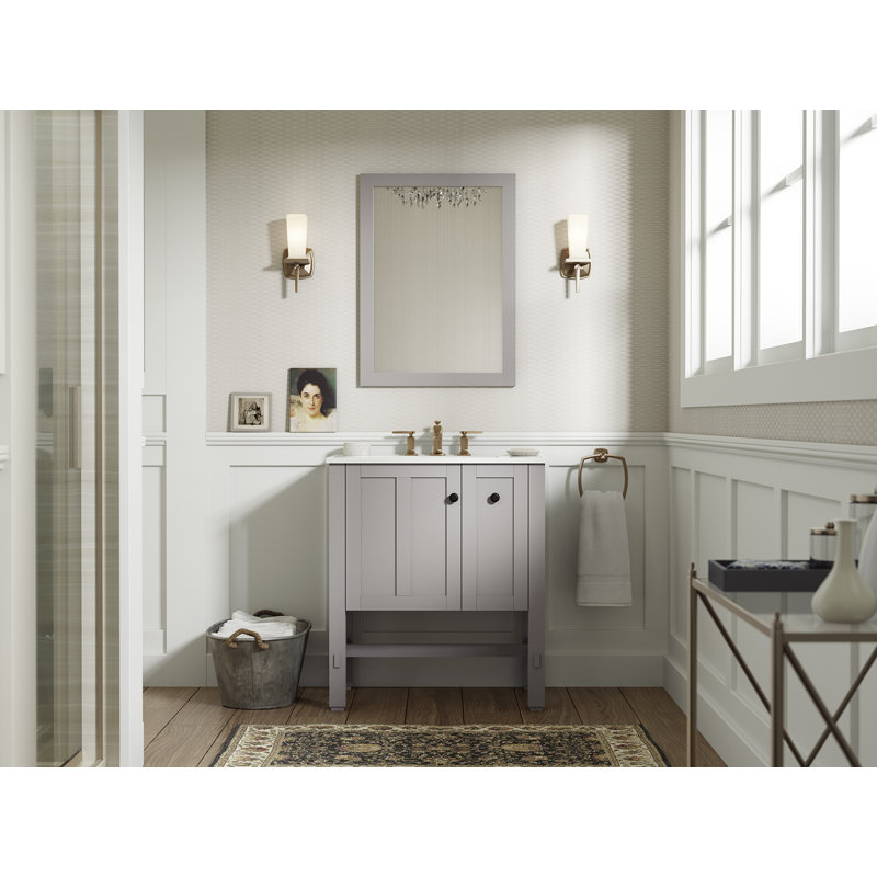 Tresham® Modern Bathroom Mirror, Mohair Gray