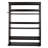 Lavish Home 3-Tier Slim Rolling Storage Cart, Black-278557104