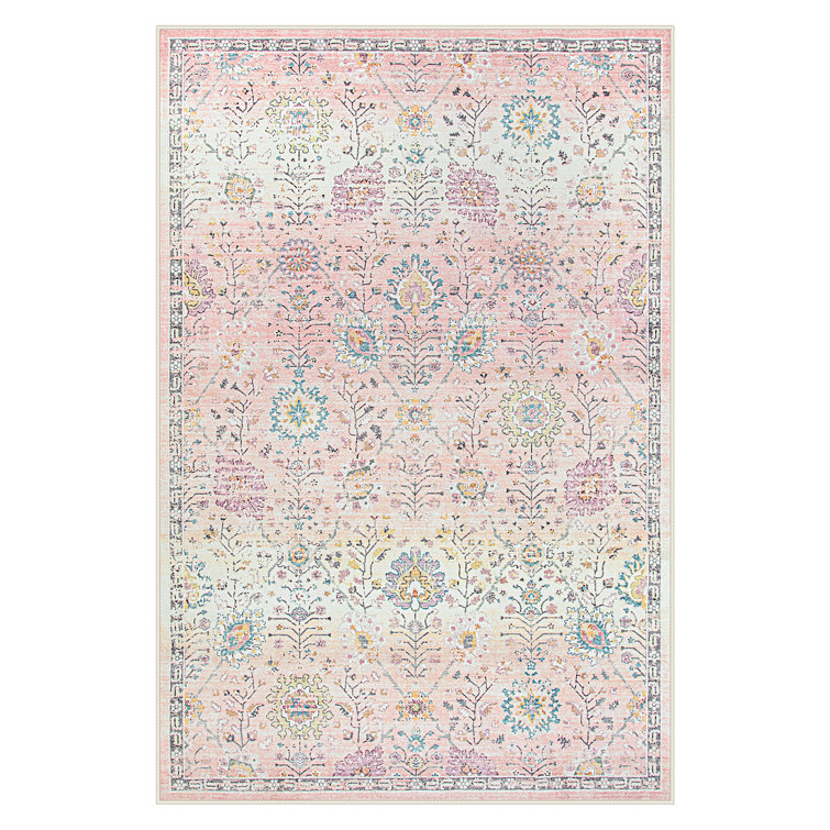 Kaldi Vintage Classic Washable Area Rug - Elegant Timeless Design for Living Room, Bedroom, or Dining Room Decor