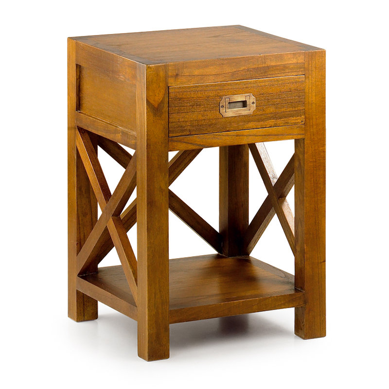 Guildhall 40cm W Solid Wood Bedside Table