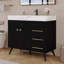 Meuble-lavabo autoportant avec lavabo et plateau en céramique
