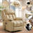 Sandrew Power Lift Recliner Chair with Vibrating Massage and Heating, 2 Side Pockets, and Cup Holders, USB Ports, Right Side Button, Faux Leather-969076504