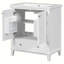 Ensemble de meuble-lavabo blanc 30 po avec lavabo, armoire multifonctionnelle avec portes et tiroir, structure solide-93308779