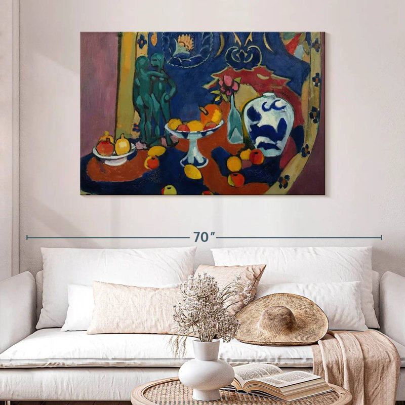 Fruit et bronze, H 32 po x l 48 po
