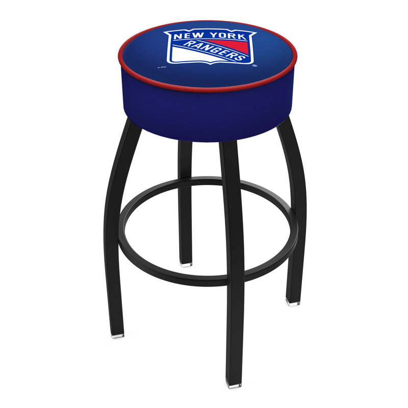 NHL Bar & Round Counter Stool, New York Rangers, Bar Stool (30" Seat Height)