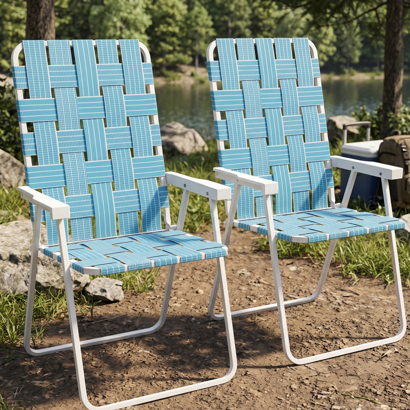 Chaise de patio pliante, ensemble de chaises pliantes, ensemble de 2 chaises de camping d'extérieur, chaises de jardin portatives