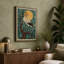 Crane Under Moon Japandi - Wrapped Canvas-1920342300-1920342302