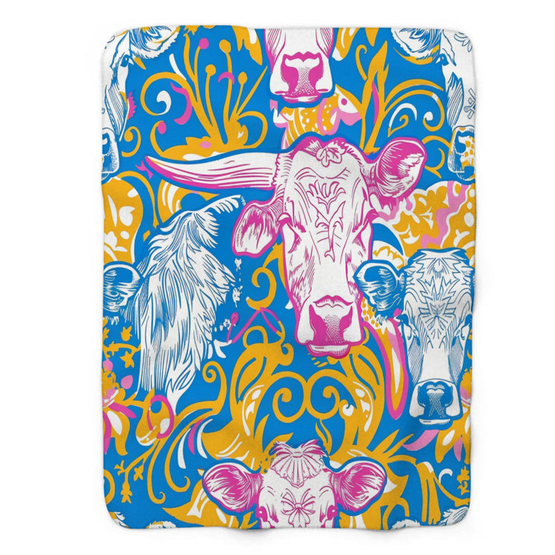 Motif de balise maritime - 1 pièce Sherpa Premium, L 50 po x L 60 po, Motifs de cow-boy élégants