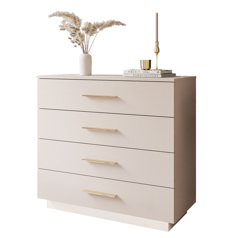 Chrisshanno Chest of Drawers, Gold Chrome