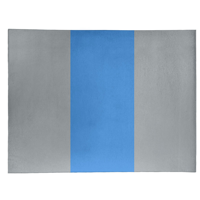 Tapis à rayures en poly-gris tennessee foote, Rectangle 5 pi x 7 pi