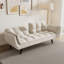 57 pouces convertible beige, confortable pour appartement, 2, réglable, facile à assembler, chambre à coucher, velours doux avec deux postures multiples,-1459835774