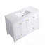 Ensemble de meuble-lavabo avec lavabo en résine, 4 portes à fermeture douce et 2 tiroirs-1315064060