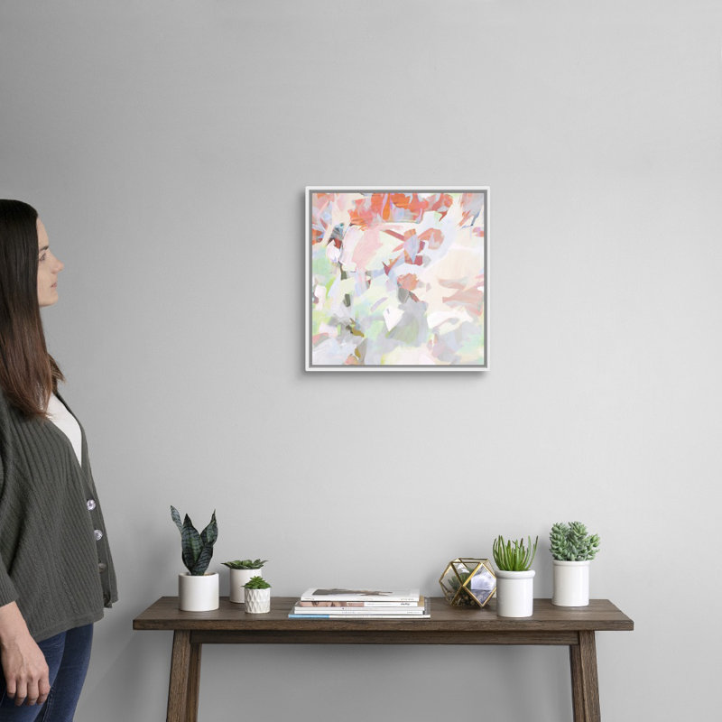 Pastel Vibes SQ - Reproduction d'art sur toile, Cadre flottant blanc, H 18 po x l 18 po x P 1,75 po