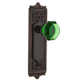 Egg & Dart Plate with Waldorf Emerald Door Knob