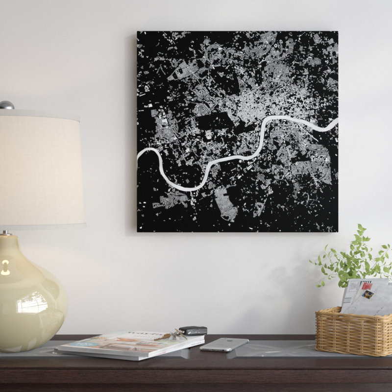 « london », impression sur toile tendue, H 26 po x l 26 po x P 1,5 po
