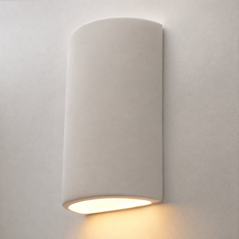 Demi-cylindre Winlock à 1 lumière, Bisque à peindre