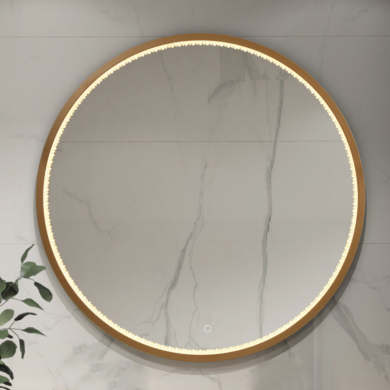 34’’ W Dimmable LED Anti Fog Bathroom/ Vanity Wall Mirror with Touch Control