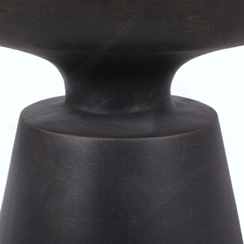 Table d'appoint d'extérieur en béton léger, Noir