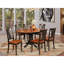 Ensemble de meubles de salle à manger 7 pièces comprenant une table de cuisine ovale avec rallonge papillon et 6 chaises de salle à manger, 42 po x 60 po, babeurre et cerise-527582134
