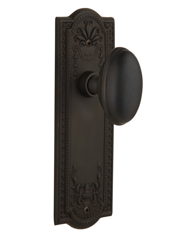 Meadows Plate with Homestead Door Knob, Oil-Rubbed Bronze