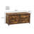 Retro Storage Bench With Rustic Brown Finish And 2 Hinges Ideal For Entryway Bedroom 39.5" L15.7" W17.7H 300 - Pound Weight Capacity Box Easy Assembly-2003842098
