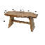 Table basse / banc en teck