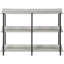 Console étroite avec 3 rangements gris et noir, parfaite pour le salon