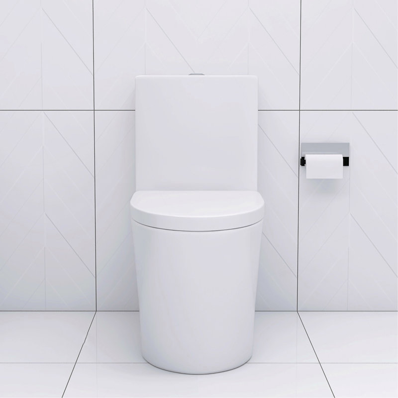 Elongated One Piece Toilet White