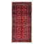Tapis rouge en laine noué à la main de conception unique 3 pi 5 po x 6 pi 5 po New Age