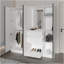 Canyon Wardrobe Organizer With Mirror And Storage Compartments, White