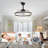 Chantrice 24 Inch Modern LED Ceiling Fan with Lights and Remote, 6 Speeds Reversible Fandelier Ceiling Fan for Bedroom-1320382691