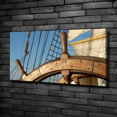 Rudder On The Yacht - Wrapped Canvas Print