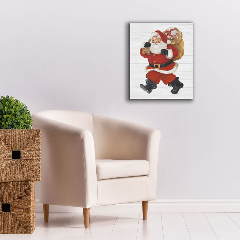 «Nostalgic Santa 2» par Ethan Harper, art mural sur toile, H 24 po x l 20 po