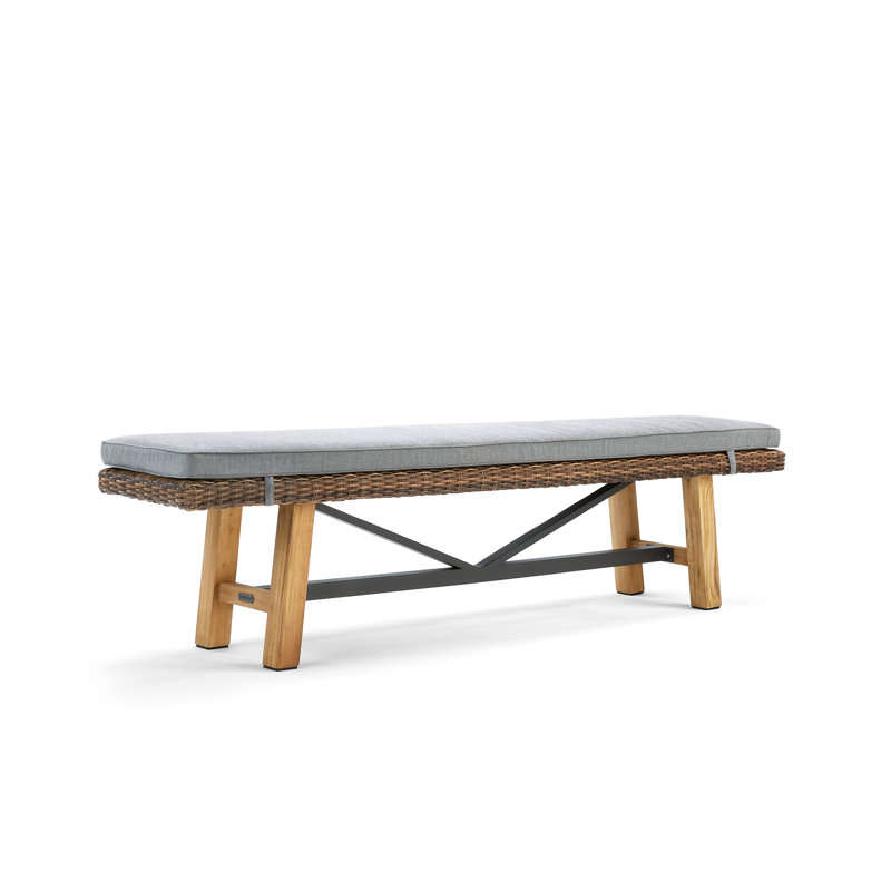 Truss Outdoor Teak Dining Bench