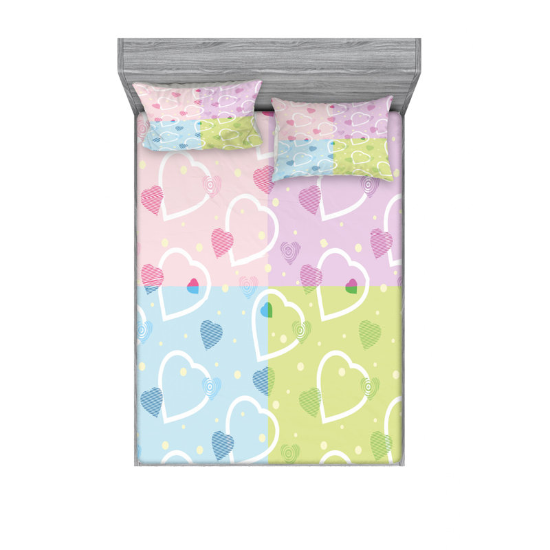 Microfiber Sheet Set, Queen Sheet Set with Fitted Sheet
