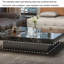 Table basse carrée suspendue en marbre-1356241494