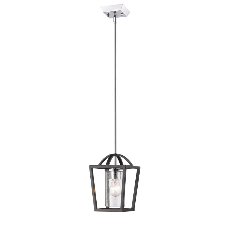 Luminaire suspendu géométrique 1 lumière Skegness, Chrome