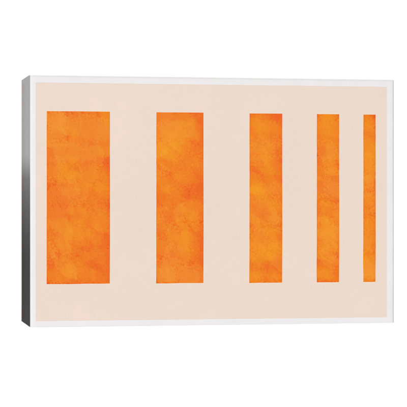 « orange prelevements »-impression sur l’image, H 32 po x l 48 po x P 1,5 po, Toile tendue
