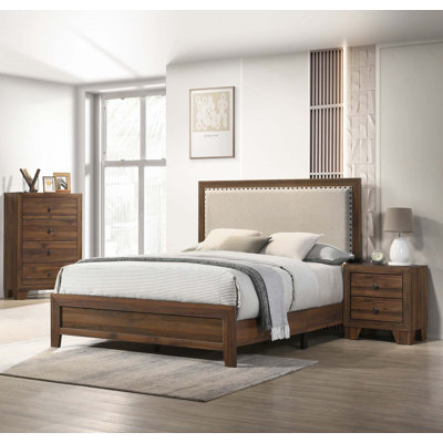 Lit plateforme en tissu