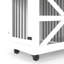 Mobile Dog Crate Pet Kennel with Flip-Top Feeding Door