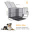 Cillian Pet Cage Crate with 3 Doors, Removable Tray & Locking Wheels-1279208266