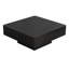 Table basse cannelée élégante 31,6 "avec table de bout moderne de 7,1" avec table basse et table de bout minimaliste avec base robuste pour un salon facile à assembler