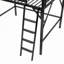 Grand lit mezzanine en métal avec échelle et tablettes de rangement, idéal pour les enfants et les adolescents, maximise l'espace et la sécurité-61833798-61833799