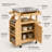 Outdoor Bar Cart with 304 Stainless Steel Top and Storage Cabinet-1249933120