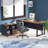 Dineke L-Shape Executive Desk with Cabinet Credenza-1312529025-1317106392