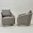 30" Wide Polyester Upholstered Swivel Barrel Chair With Wood Base Set of 2-174628988