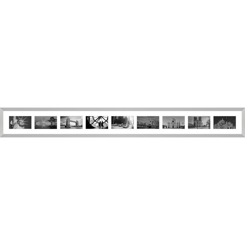Kyzar Wood Picture Frame with Mat, Silver, 10 x 15 cm