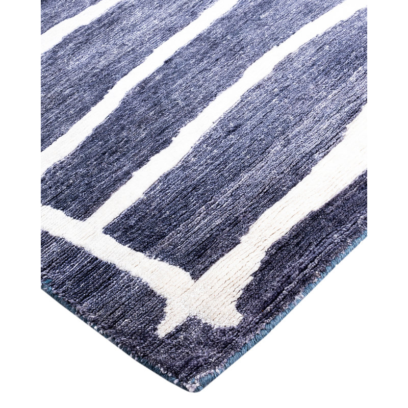 Overdyed One-of-a-Kind Rectangle 9'1" X 12'0" Hand Knotted Area Rug