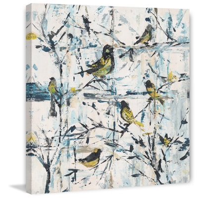 «Goldfinch Gathering», reproduction sur toile tendue